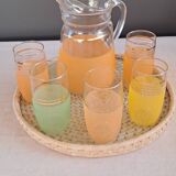 Carafe and granite glasses