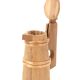 Pichet décoratif rustique en bois, années 50