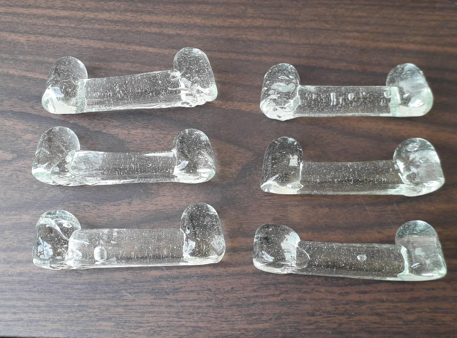 6 bubble glass knife rests