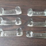 6 bubble glass knife rests