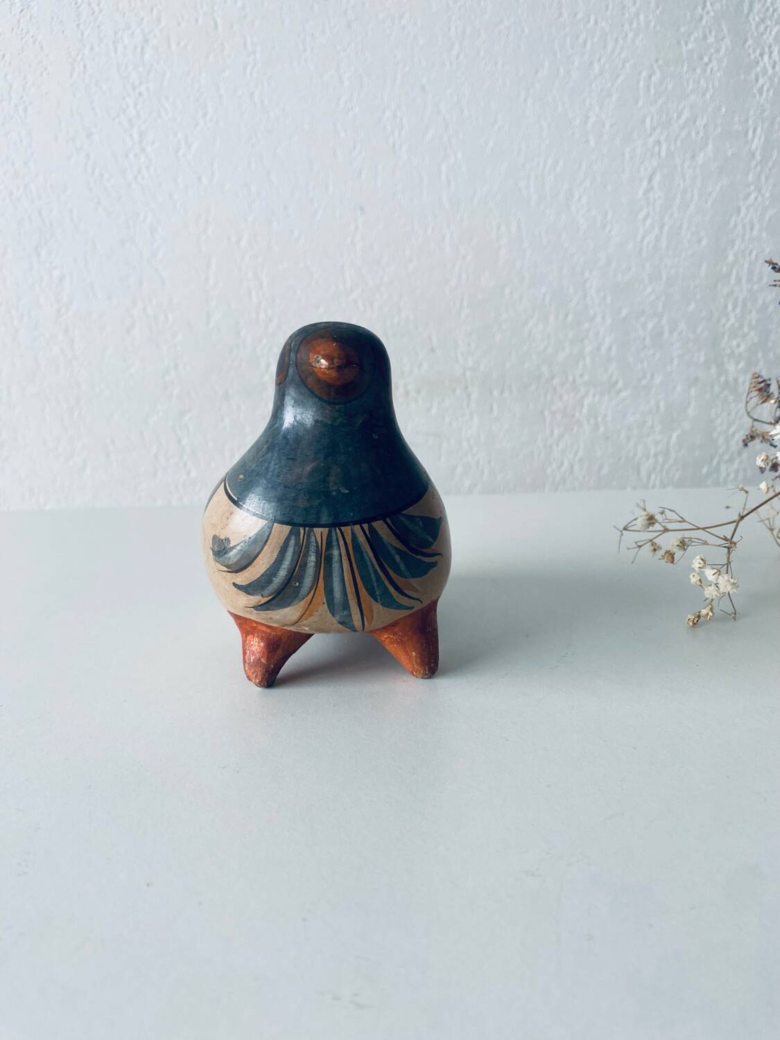 Mexican folk art bird signed V Silva