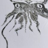 Framed Art Print, "Gyotaku of a Cuttlefish"
