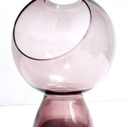Old Rose Murano Glass Vase with a Hole, Italy