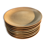 Suite of 8 stoneware plates