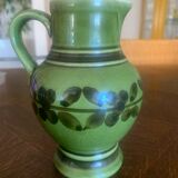Green ceramic pitcher