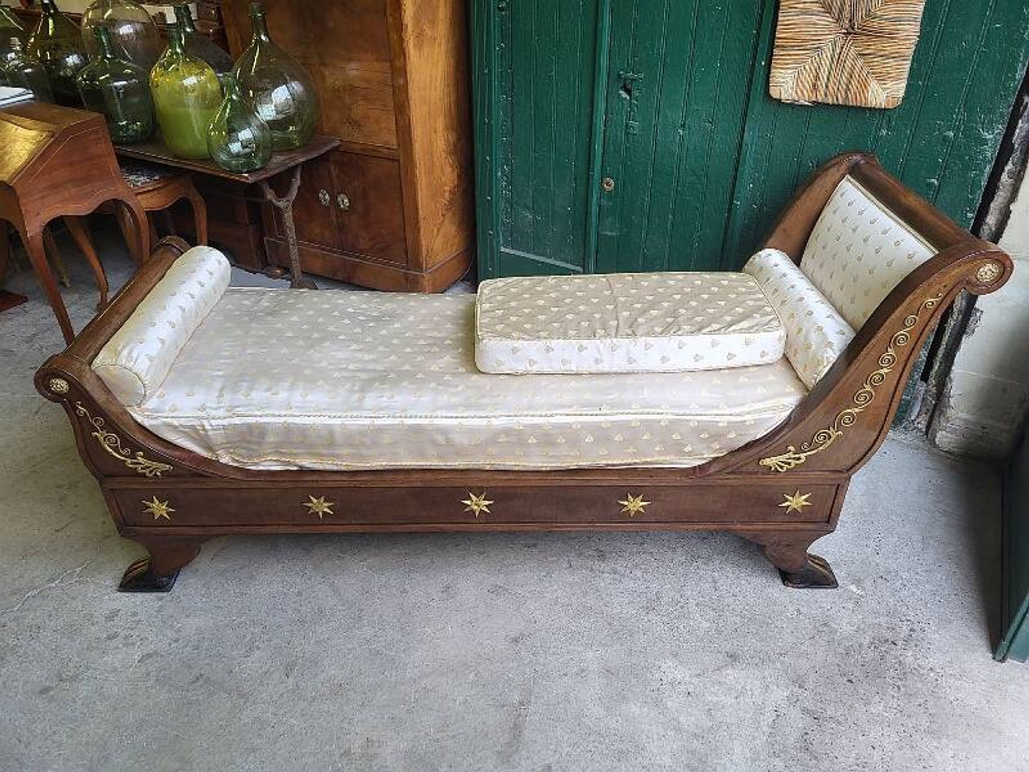 bench sofa bed 19th century empire daytime