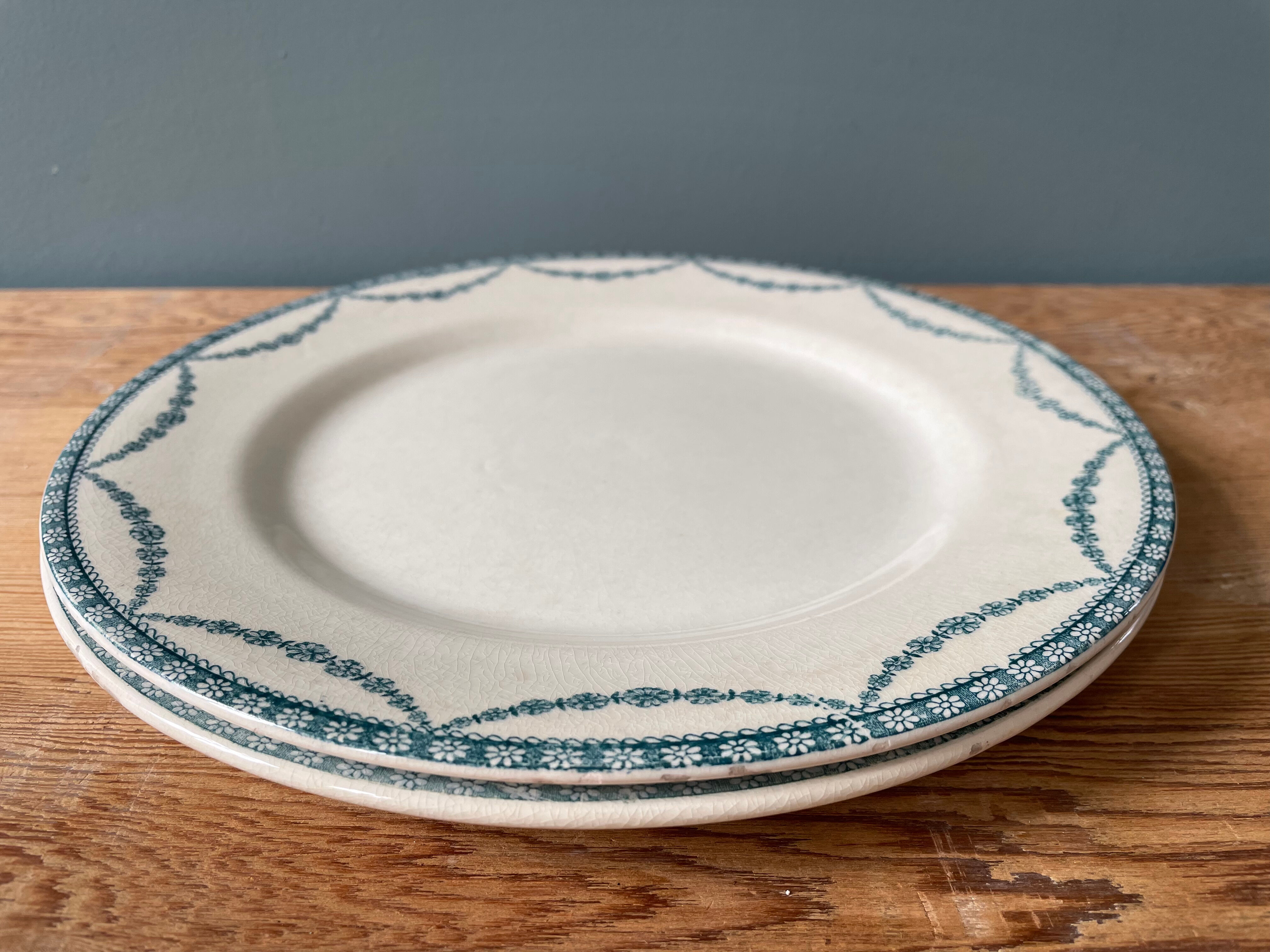 Set of 2 flat plates Terre de Fer, collection "Vincennes" Salins