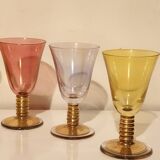 Multicolored crystal walking glass