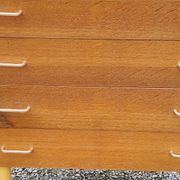 Vintage chest of drawers from the 50s in blond oak 4 drawers conical legs