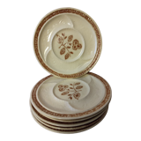 Set of 6 old fondue plates