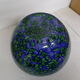Ball vase signed blue and green Rock