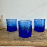 5 verres bullés vintage