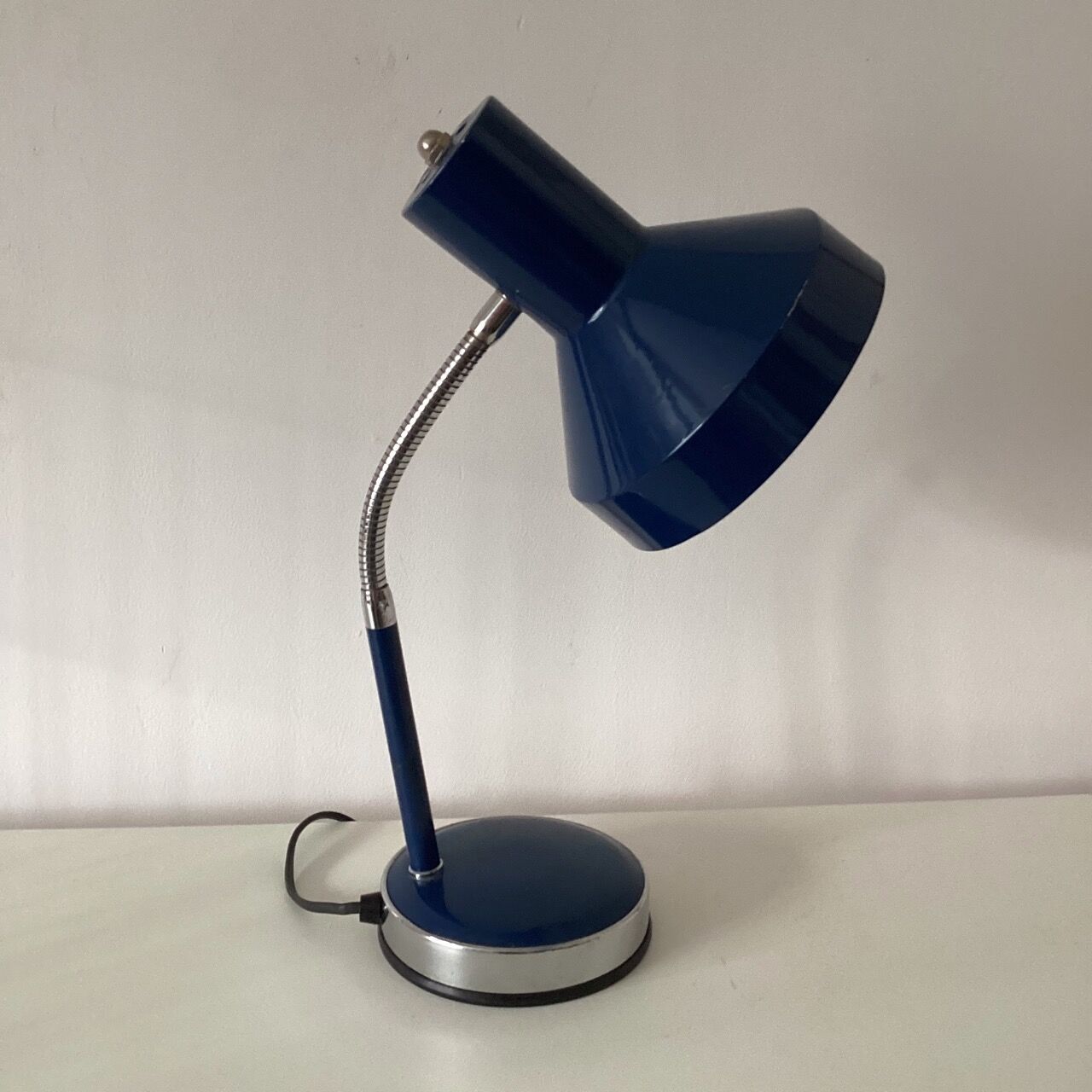 Blue desk lamp