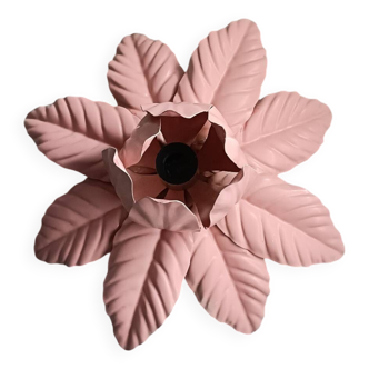 Vintage pink flower wall light