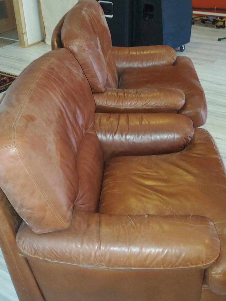 Vintage leather armchairs - Cierre Imbottiti