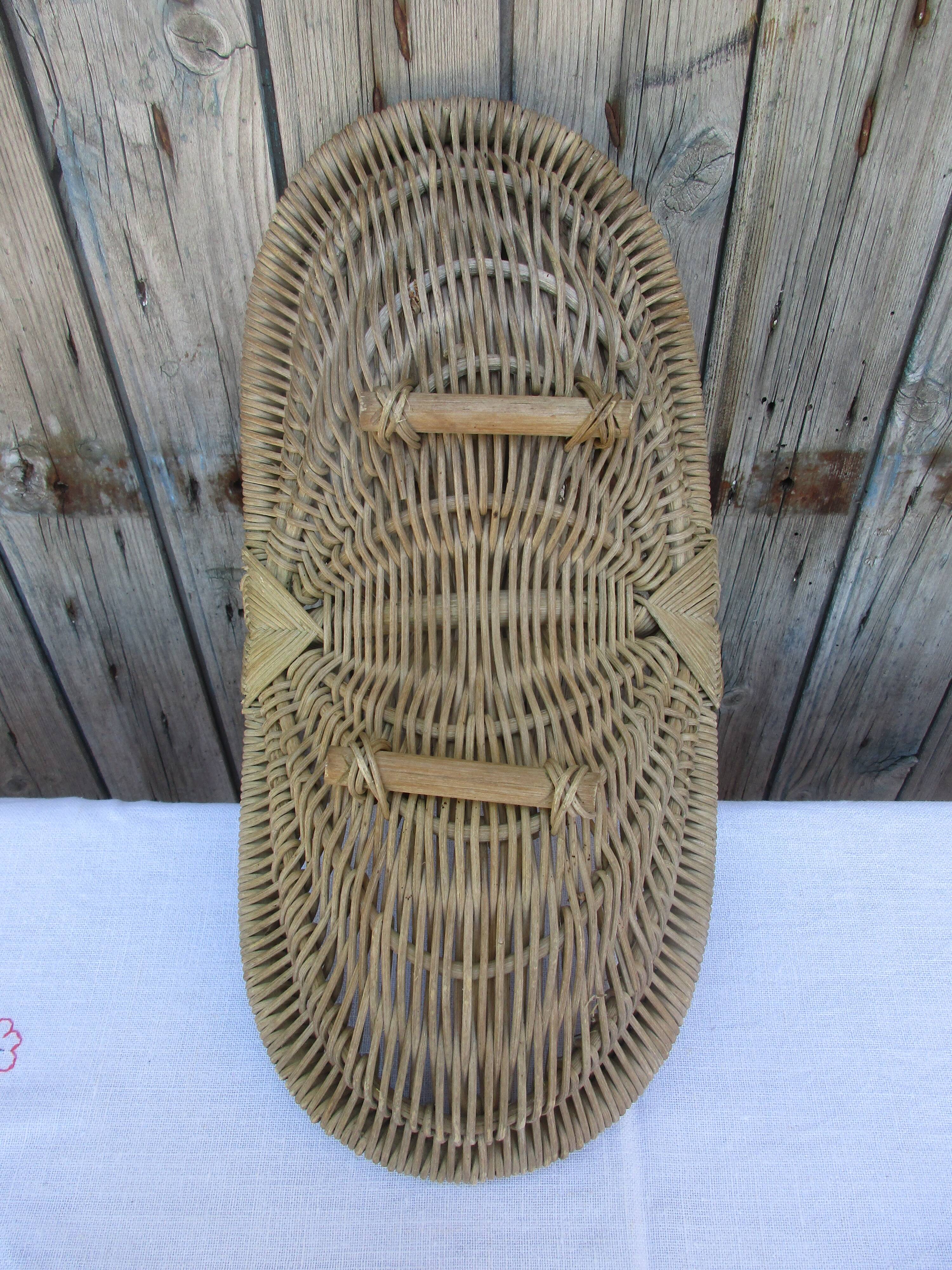 Rattan handle basket