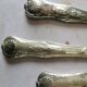 6 silver metal table knives