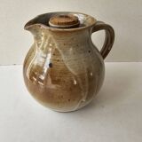 Signed, poured ceramic wine pitcher (signature to be identified)