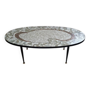 Table basse vintage mosaïque
