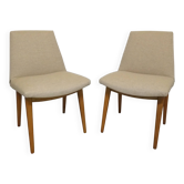 Paire de chaises cocktail en hêtre, Pays de l'Est vers 1960