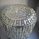 Plafonnier ancien applique vintage en verre blanc pointe diamant  1960 ø 14 cm 1970 vintage