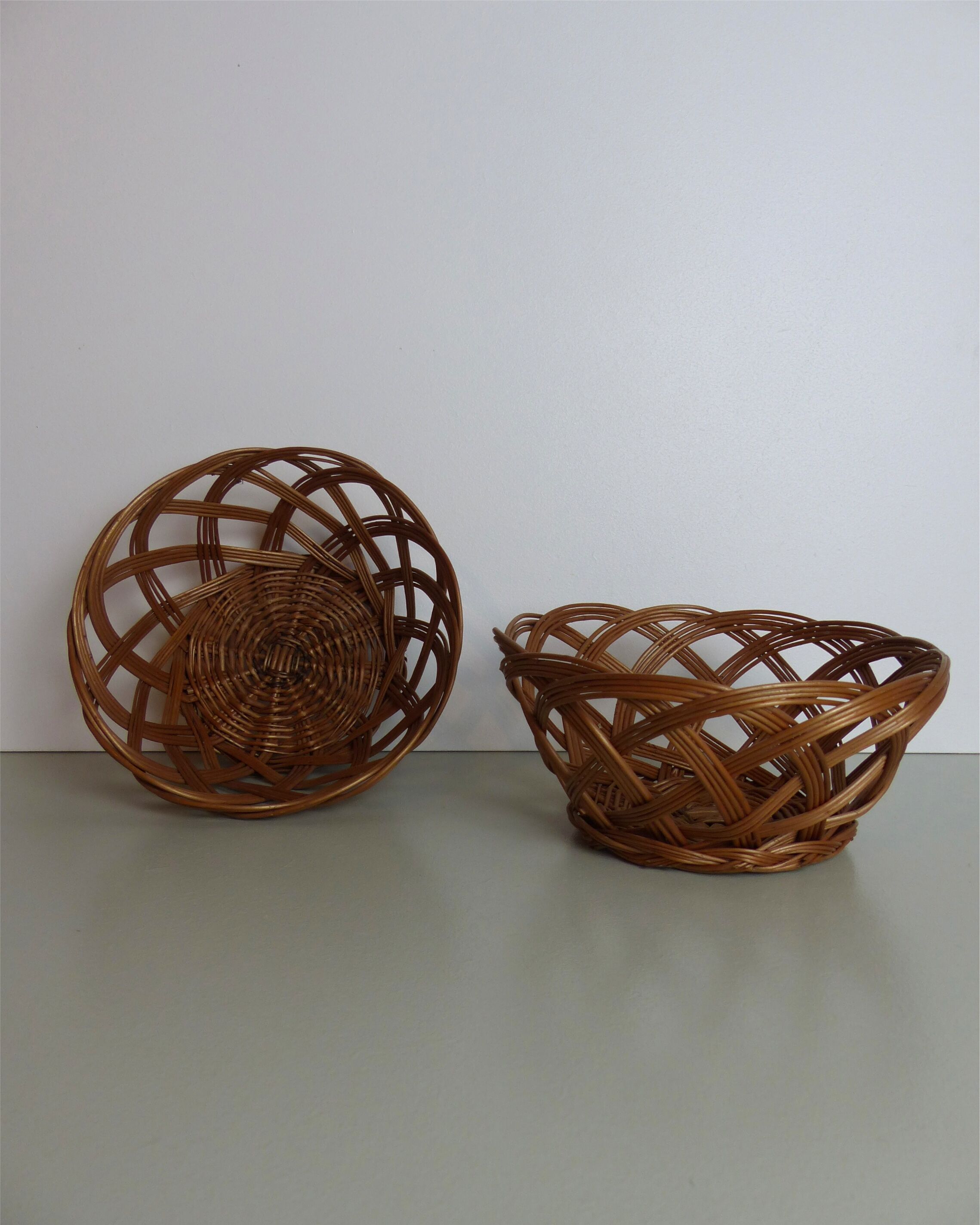 Two wicker baskets