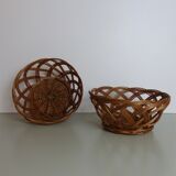 Two wicker baskets