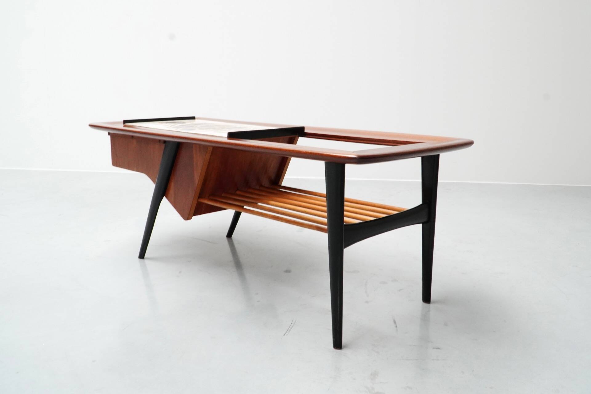 Alfred Hendrickx, Coffee Table Model 210 with Built-In Bar