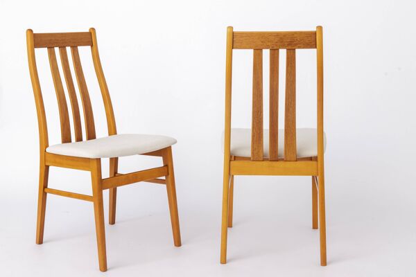 Ensemble de 6 chaises de salle à manger Farstrup en teck, chaises danoises des années 1960.