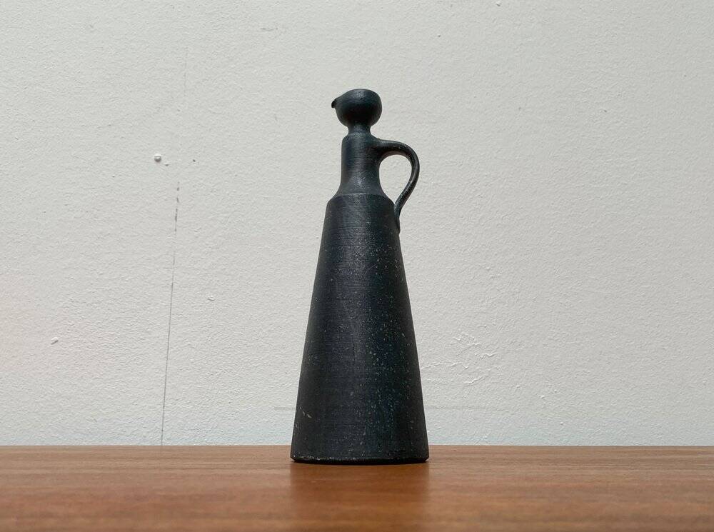 Brutalist Vintage Carafe Vase by Gerhard Liebenthron, 1980