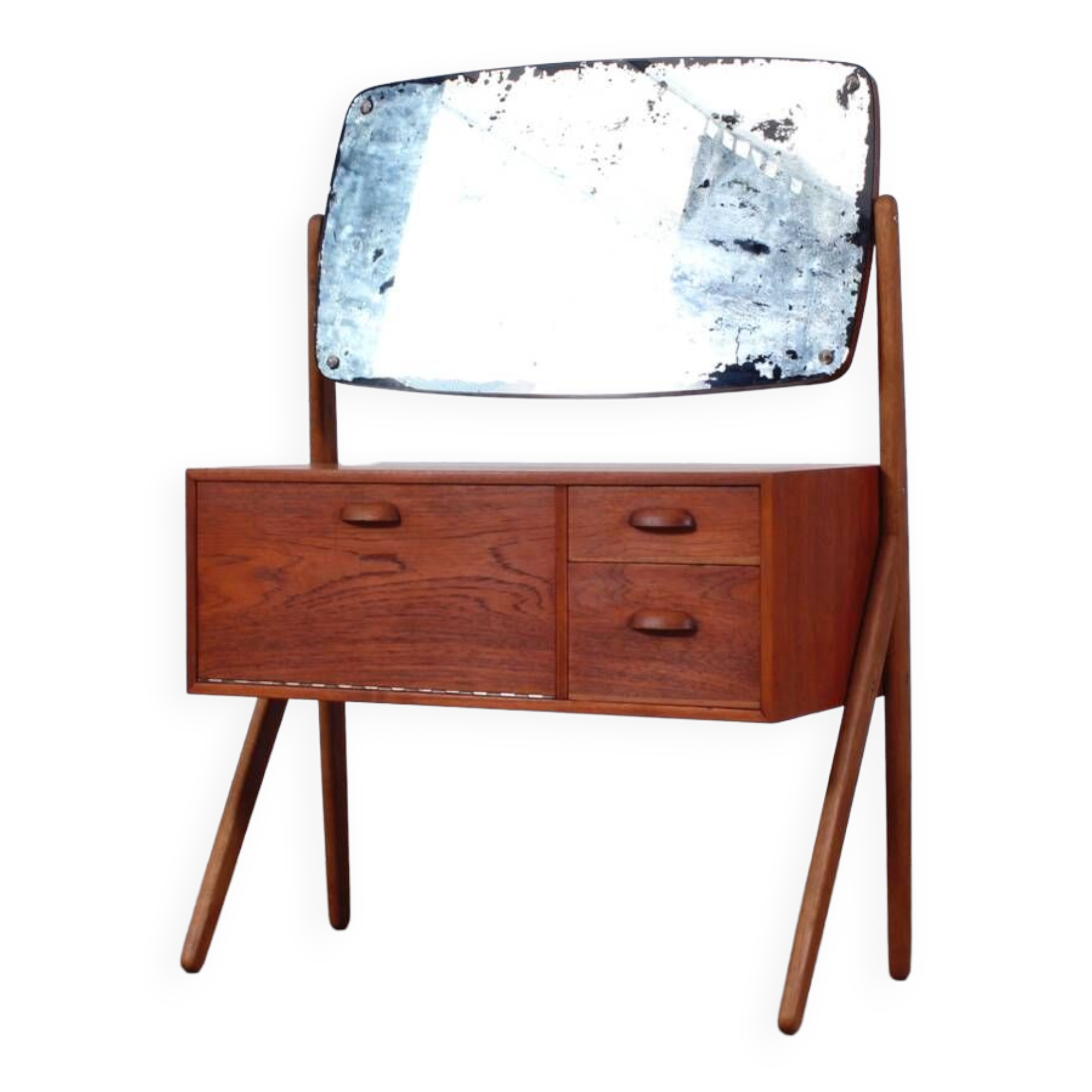 Coiffeuse en teck danoise 50s 60s