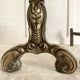 Pair of brass and cast iron fire dogs