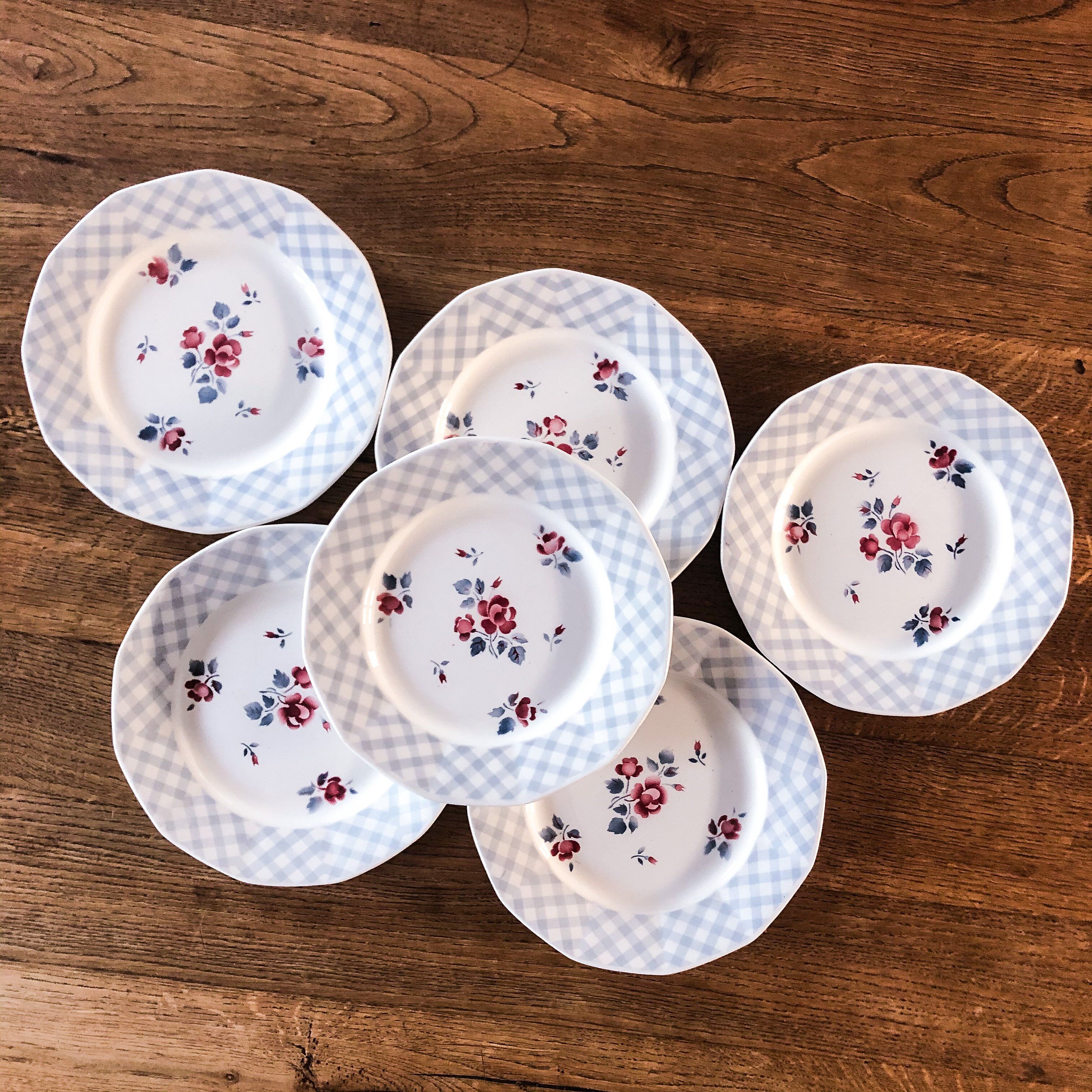 Set of 6 flat plates Bastia