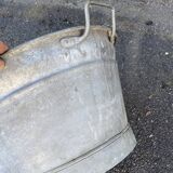 Vintage galvanized zinc basin