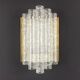 Ice glass wall lights from doria leuchten, germany, 1960s