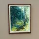 Original Mid Century Swedish Oil on Canva"Forest Brows" by Inga Öfjäll