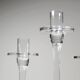 Trois bougeoirs en cristal vintage
