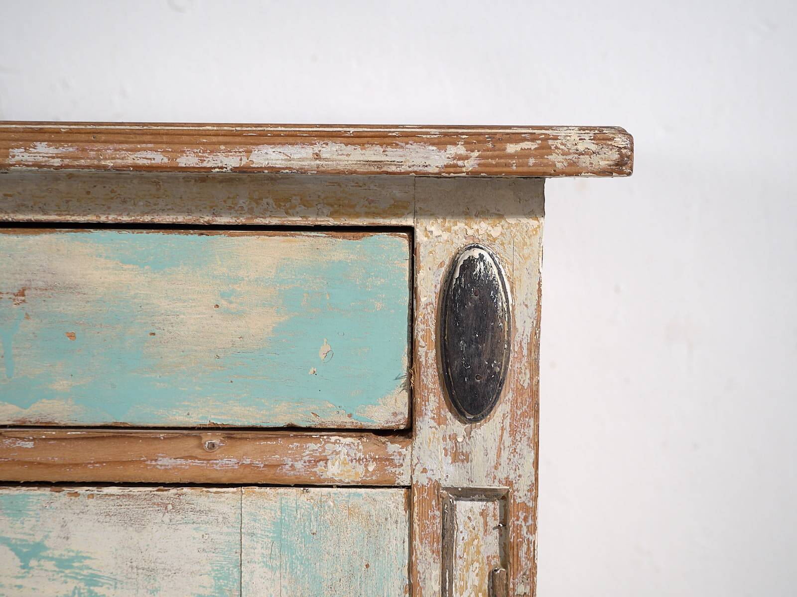 Antique sky blue chest of drawers (c.1920) #20