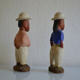 Couple of settlers African statuettes