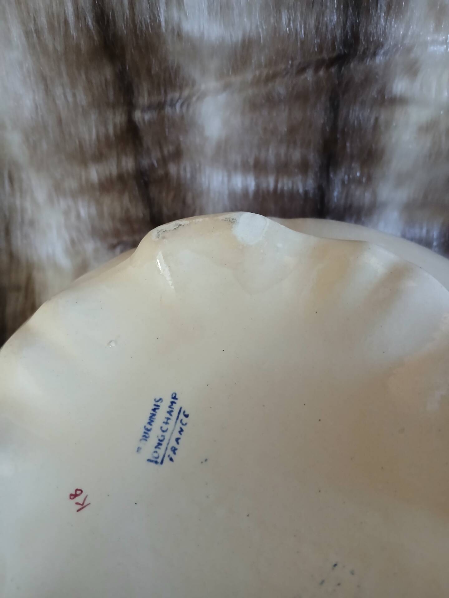 Antique "Rouennais" salad bowl from Longchamp