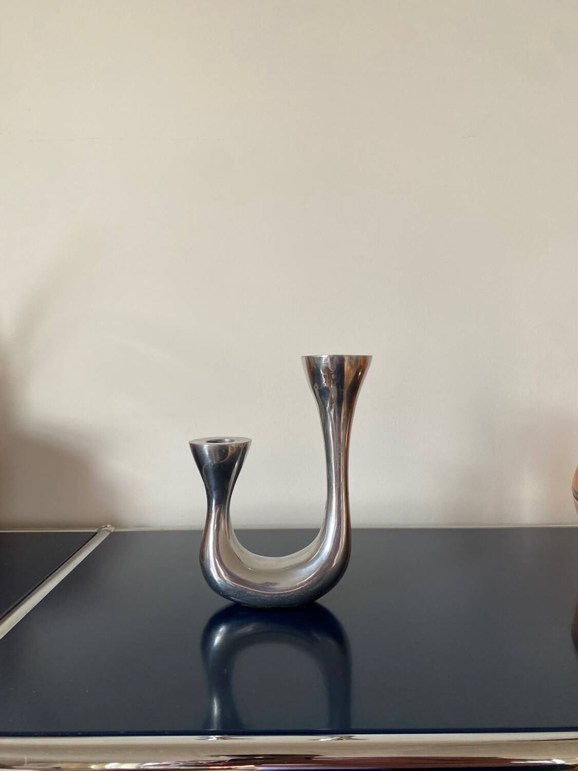 Designer cast iron candle holder