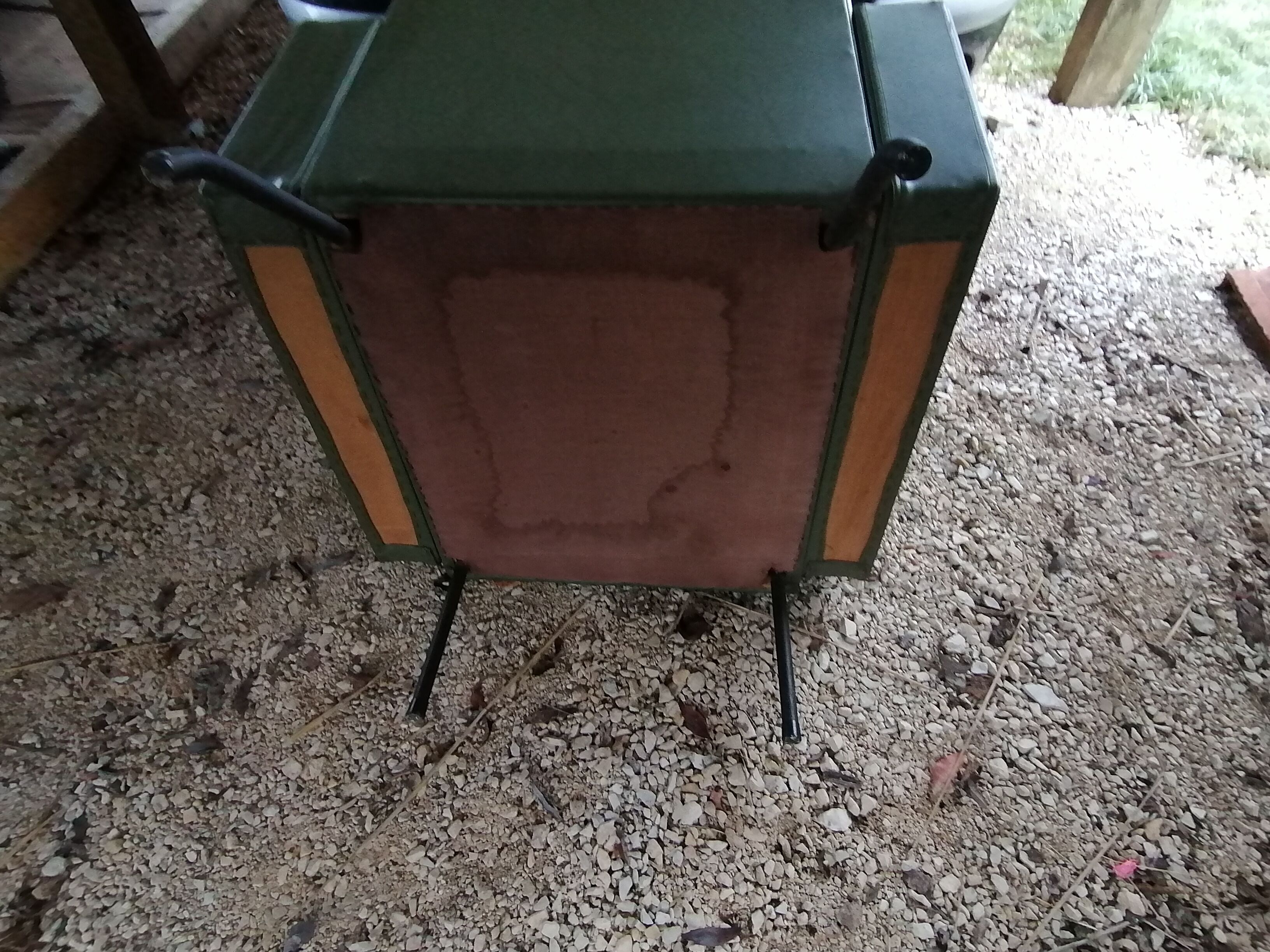 Green skai armchair 1950 1960