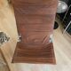 Vintage armchair design steel and leathers stretched 70s