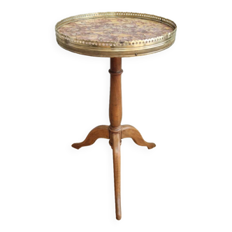 Louis XVI style mahogany tripod pedestal table