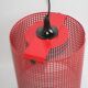 Hanging lamp red perforated sheet metal