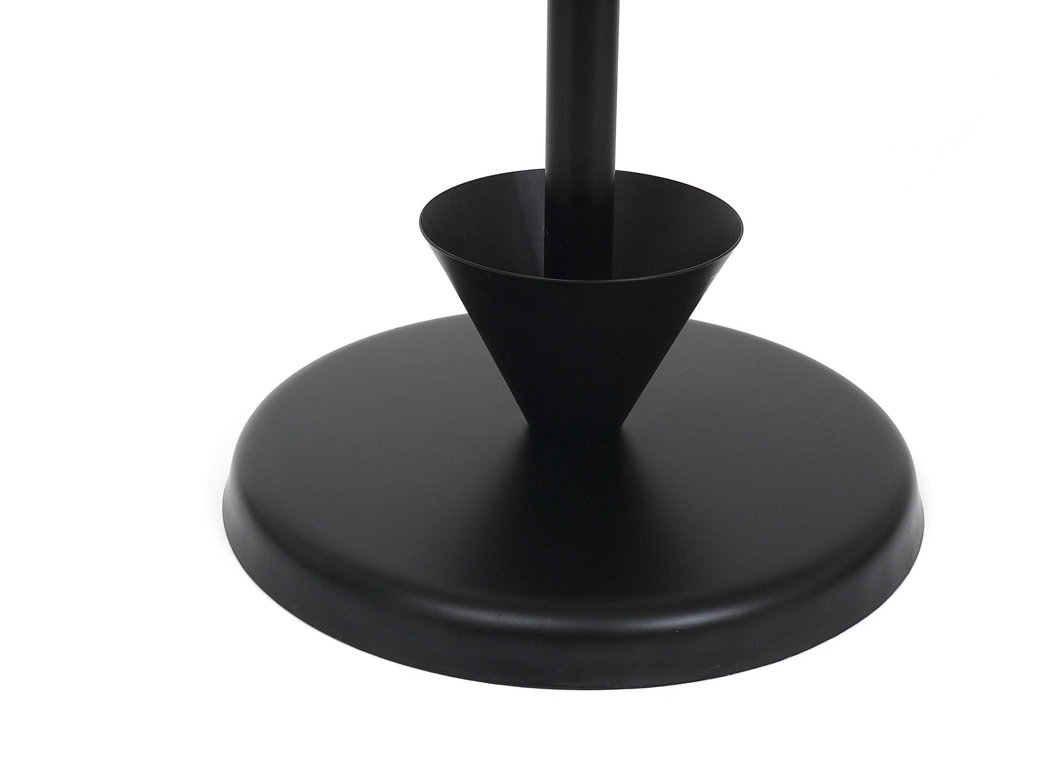 Black post-modern umbrella stand in the style of Castiglioni, Memphis, Italy, 1980s.
