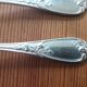 Old silver metal spoons