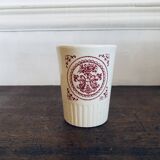 Gien ceramic cup with vintage red pattern