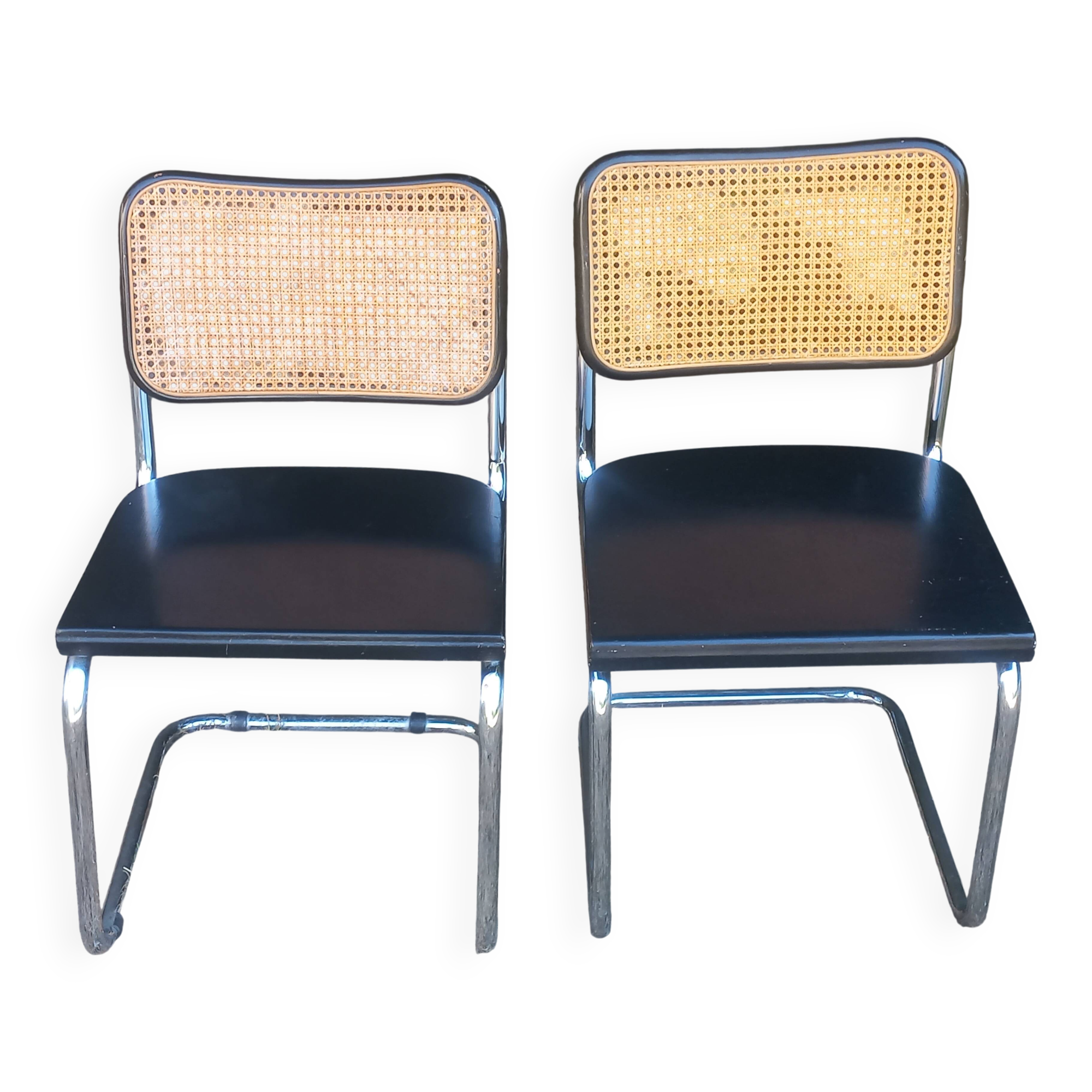 Paire de chaises de Marcel Breuer cesca B32