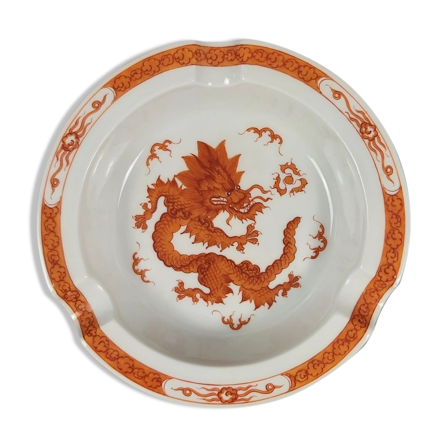 Meissen Porcelain Ming Dragon Ashtray, Germany, 20th Century